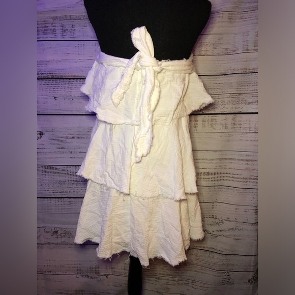 White Strapless Mini Dress NWOT size Large - Picture 11 of 16